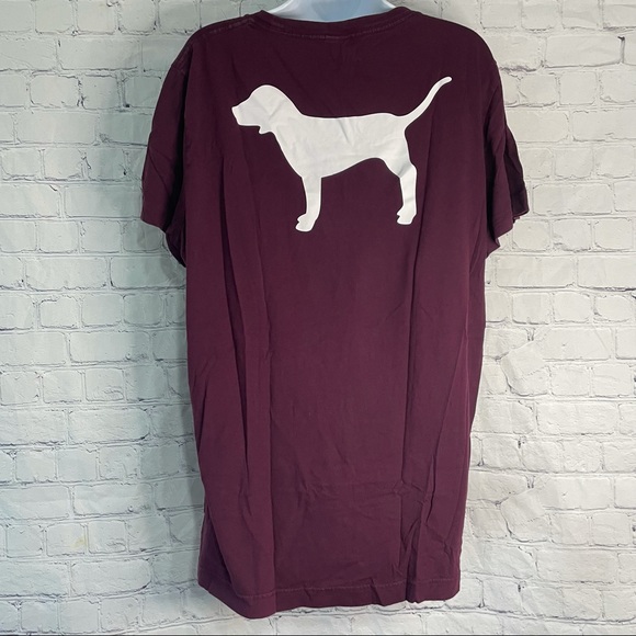 Victoria's Secret PINK Plum Campus Tee Large - Picture 7 of 9